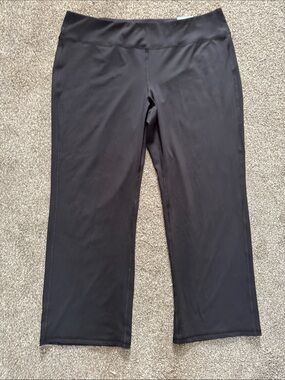 Tek Gear Black Essential Soft Yoga Pants high-rise/bootcut